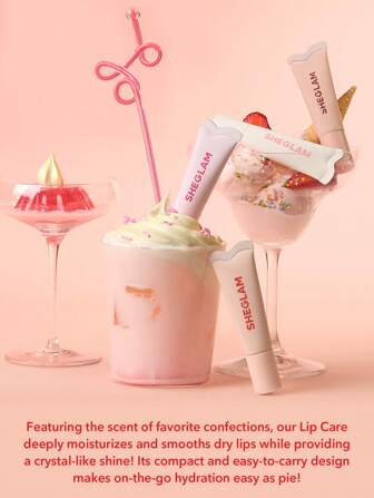 SHEGLAM Crystal Glaze Moisturizing Lip Care-Strawberry Milk Moisturizing Clear Lip Care Clear Watery Mirror Lip Care Hydrating Reduce Lip Fine Lines Lip Makeup Brand Beauty Makeup Face Paint Cosmetic For Women Girls Perfect For Fall Winter Ideal For Y2K Fancy Fashion Suitable For Birthday Christmas Present Party Ready Best Color