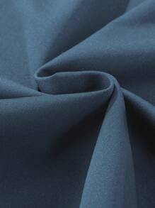 Claim Dot 男式宽松口号图案蝙蝠袖 T 恤 - 藍色 - 查看 4