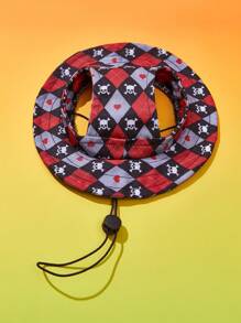 PETSIN Halloween Plaid Skeleton Pet Hat - Rose Red - View 6