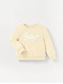 Cozy Pixies 2 件装女婴针织休闲纯色套头衫和裤子套装 - 杏色 - 查看 5