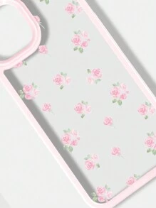 ROMWE Kawaii 1 Ốp lưng điện thoại hình hoa hồng dễ thương, tương thích với iPhone 11 12 13 14 15 Pro Max - Hồng - Xem 3