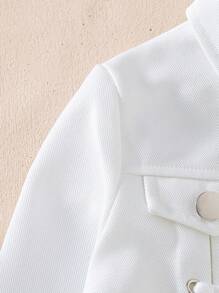 SHEIN Girls Windbreaker Jacket For Autumn, New Design - White - View 6