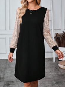 EMERY ROSE Vestidos cortos de patinadora de mujer de vestir casual para negocios en otoño