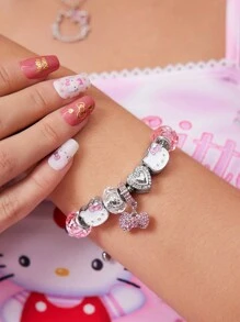 HELLO KITTY AND FRIENDS | SHEIN 卡通图案水晶手链 - 彩色 - 查看 6