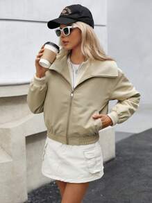 Aveloria Vintage Casual Turndown Collar Design Short Jacket