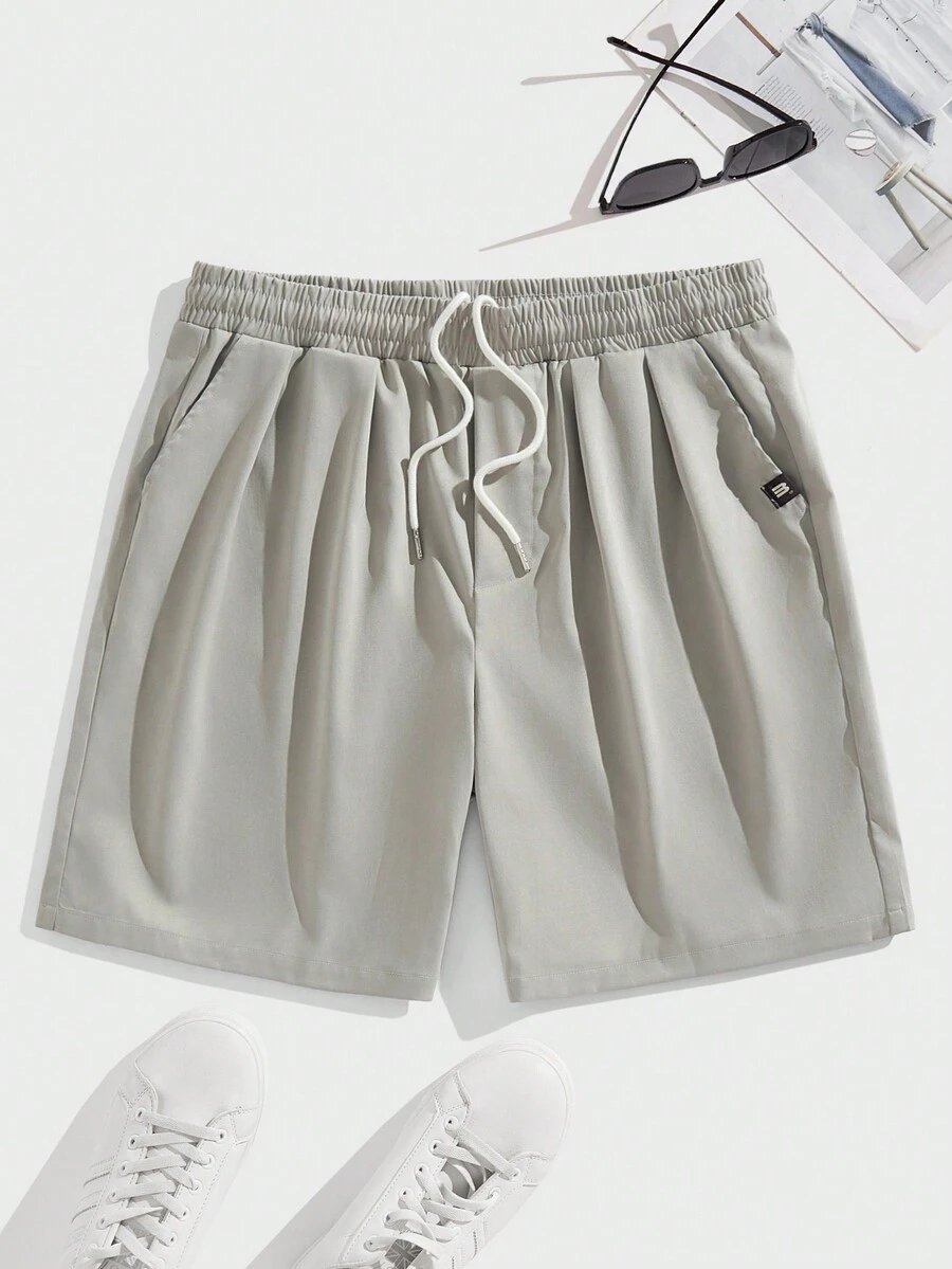 Manfinity Hypemode Men's Drawstring Pocket Casual Loose Comfortable Shorts - Grey - View 1