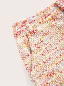 SHEIN LUNE بنطلون كابري نسائي فضفاض واسع الساق بجيوب وطباعة تعتيق - متعدد الألوان - مشاهدة 9