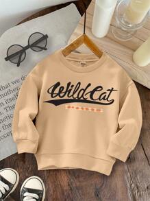 SHEIN Leap Crew Lässig leibchen mit Cartoon-Muster, geeignet für den Sommer - Khaki - Übersicht 2