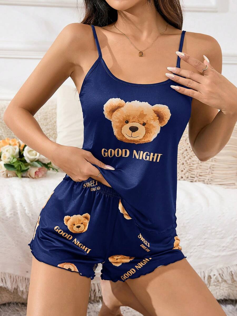女士睡衣套装 - 寶藍色 - 查看 1