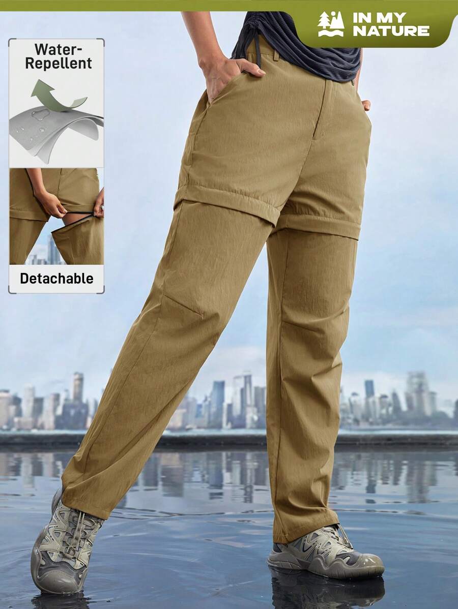 In My Nature Quần dài đi bộ đường dài có thể tháo rời cho nữ khi đi cắm trại và đi bộ đường dài trong thành phố - Màu vàng - Xem 1