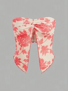 Forever 21 Bộ váy và váy dài quây bodycon màu đỏ cho kỳ nghỉ - Màu be - Xem 6