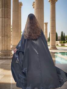 串珠亮片刺繡女士時尚流蘇開襟蝙蝠袖夾克