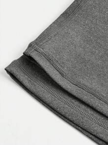 SHEIN Girlism Tween Girl Solid Color Fitted Flare Casual Knit Pants