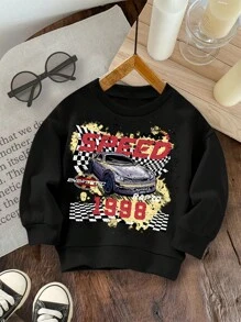 SHEIN Suéteres de cuello redondo gruesos de punto suave para bebé niño, casuales para otoño/invierno