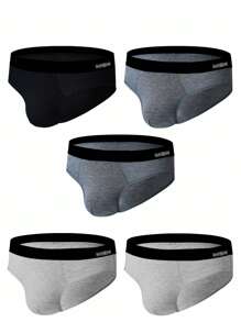 5 Cái/gói Quần Đùi Tam Giác Size Lớn Thoáng Khí Cho Nam, Quần Lót Quần Short Bốn Mùa - Nhiều màu - Xem 2