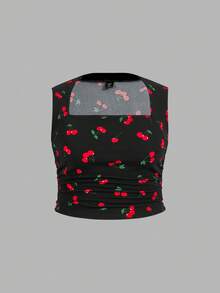 Áo tank top ngắn ôm dáng đa năng dành cho nữ cỡ lớn Cherry Casual, thích hợp cho mùa hè. - Nhiều màu - Xem 7