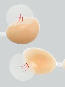 1 Pair Of Regular Cup-Shaped Red Bean Sticker - Apricot - View 5