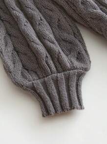 SHEIN LUNE 女士 V 领长袖休闲纹理时尚针织毛衣