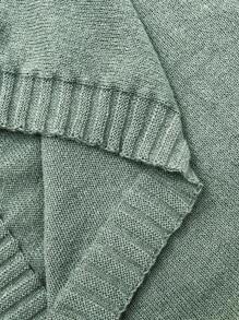 Calvaya Plus Size Spring/Autumn New Arrival Popular Casual Off Shoulder Green Batwing Sleeve Fitted Pullover Sweater - Green - View 8