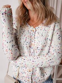 Astylish Women Colorful Long Sleeved Knit Drop Shoulder Cardigans Spring Fall Cardigan Sweaters