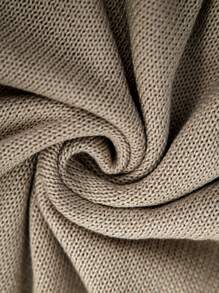 Calvaya Blusa de punto de unicolor sin mangas de talla grande para verano - Caqui - Ver 7