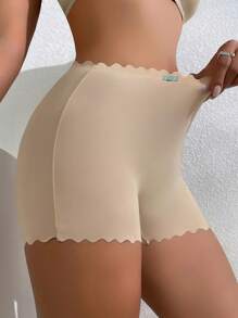 女士舒適簡約弧邊平角短褲