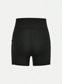 2 件 Tween 女童纯色针织紧身裤，休闲套装 - 淺灰色 - 查看 6