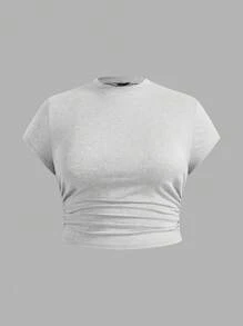 SHEIN EZwear 3pcs/Set Plus Size Women Solid Color Casual T-Shirts, Fashionable For Summer Tops For Woman Tops Women Tops Suitable For Going Out