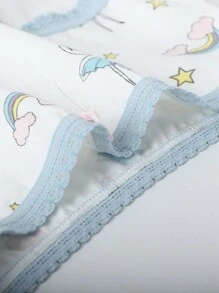 8 件装年轻女孩可爱美人鱼、云朵、鲨鱼印花舒适三角裤 - 彩色 - 查看 5