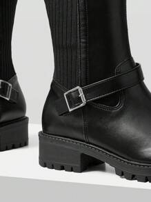 MOTF PREMIUM WOMEN'S FASHION PERSONALIZED VERSATILE MID-CALF KNIGHT BOOTS, SUITABLE FOR HALLOWEEN