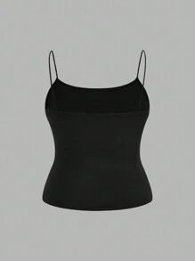 SHEIN EZwear 3pcs Plus Size Women Ruched Side Solid & Striped Cami Top, Summer - Multicolor - View 7