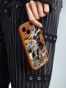 Harry Potter | ROMWE 1pc Figure Poster Pattern Phone Case Compatible With IPhone And Other Models - Multicolor - View 4