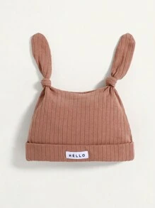 Cozy Pixies 2 件套新生儿男童装饰针织帽和长袖连体衣 - 卡其色 - 查看 5