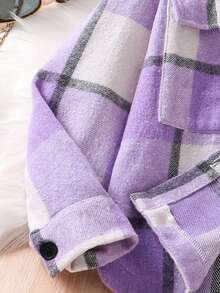 Sparklyn 2pcs Tween Girl Plaid Blouse And Jeans Set Fall Winter - Multicolor - View 3