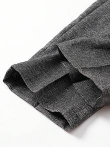 Manfinity Mode Men's Casual Commuting Tapered Suit Pants Dress Trousers - Dark Grey - View 3