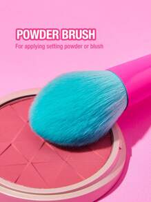 THE POWERPUFF GIRLS X SHEIN 1 Pc Cute Pink Cartoon Figure Blossom, Bubbles, Buttercup Pattern Double-Ended Foundation Brush, Face Brush,Y 2 K - Multicolor - View 3