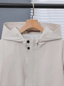 青少年男孩多季节连帽风衣，休闲日常户外外套