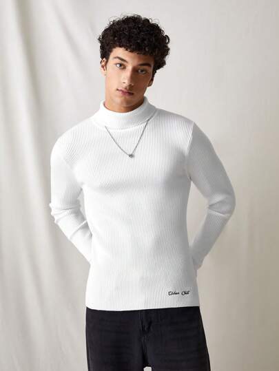 Manfinity VCAY Herrtröja med långärmad polotröja, lös passform, för hösten/vintern