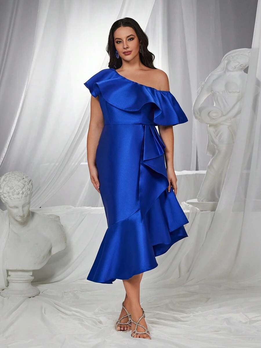 floral evening dress Cute A Line Sweetheart Printed Chiffon Long Prom with Slit Lucinda Puffy Sleeves Dress size_one size Option:55 inches(140 cm) Length - New