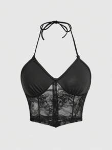 Forever 21 Vacation Black Lace Patchwork Sexy Hottie Two-Piece