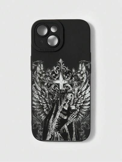 Goth Coque de téléphone illustration portrait noir