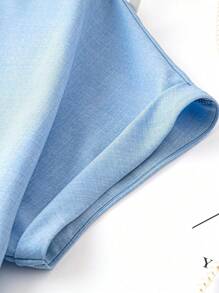 EMERY ROSE Women Solid Color Notch Collar Batwing Sleeve Blouse - Multicolor - View 5