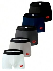 5 Stücke/Packung Herren atmungsaktive Boxershorts, Unterwäsche in Großen Größen