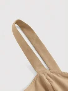 SHEIN MOD Ladies' Solid Color Sleeveless Dress With Pockets, Summer