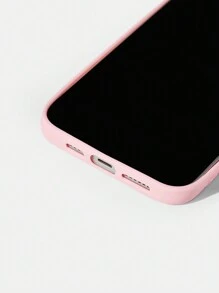 FRIENDS X SHEIN Funda de teléfono con logotipo rosa, lema y estampado de café - Rosa - Ver 3