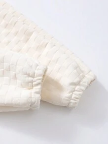 SHEIN Set de 2 piezas de Sudadera y Pantalón de chándal con estampado de letra suelta y texturizada para niña preadolescente, otoño