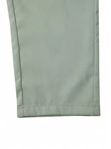 Manfinity Homme 男士纯色抽绳口袋休闲工装裤，秋季 - 薄荷綠 - 查看 6