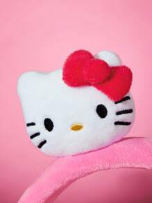 HELLO KITTY AND FRIENDS | SHEIN 粉色蝴蝶结3D图案可爱发带发箍 - 彩色 - 查看 5
