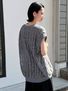 FRIFUL Débardeur décontracté col V pour femme pour l'été - Gris - Voir 2
