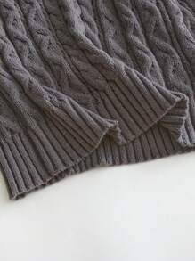 SHEIN LUNE 女士 V 领长袖休闲纹理时尚针织毛衣